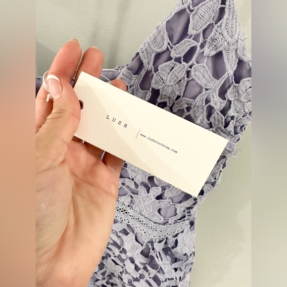 NWT Lush Crochet Dress Purple Size Large - Picture 4 of 6